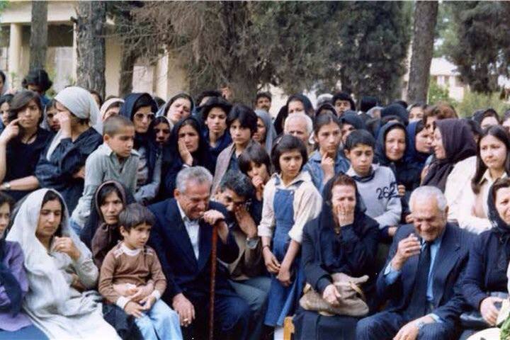 Funeral following the execution of Baha'i Spiritual Assemly Members in Shiraz, Iran, 1981.jpg